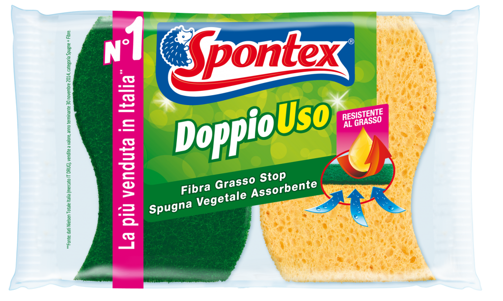 SPUGNA SPONTEX DOPPIOUSO x2